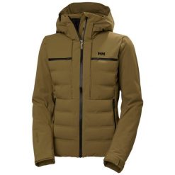 Damska kurtka narciarska Helly Hansen Alphelia Elevate. Brązowe kurtki sportowe damskie Helly Hansen, l, bez wzorów, z elastanu, bez ramiączek, bez kaptura, narciarskie, primaloft. Za 1,919.20 zł.