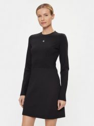 Calvin Klein Jeans Sukienka codzienna Milano Spacer Mix Outfit Dress J20J222528 Czarny Regular Fit. Czarne sukienki damskie Calvin Klein Jeans, na co dzień, m, bez wzorów, z jeansu, bez kołnierzyka, bez ramiączek, proste. Za 569.99 zł.