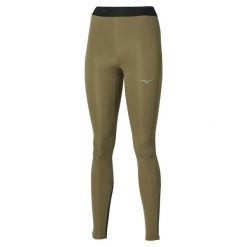 Damskie legginsy Mizuno Core Impulse. Zielone legginsy damskie Mizuno, bez wzorów, z materiału. Za 248.50 zł.