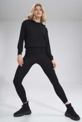 Legginsy z Marszczoną Nogawką - Czarne. Czarne legginsy damskie Figl, bez wzorów, z dresówki. Za 179.00 zł.