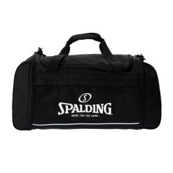 Torba sportowa Spalding Team Medium. Czarne torby sportowe męskie SPALDING, bez wzorów, na ramię, z nadrukiem. Za 304.55 zł.