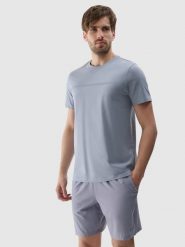 4F T-shirt regular z nadrukiem męski - szary 3XL. Szare t-shirty męskie 4F, m, bez wzorów, z bawełny, bez kołnierzyka, bez ramiączek. Za 29.99 zł.