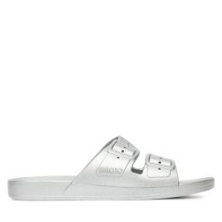 Klapki Freedom Moses. Szare klapki damskie Freedom moses, bez wzorów, bez obcasa, bez zapięcia. Za 139.99 zł.