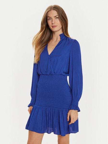 Morgan Sukienka codzienna 242-RCLAP Niebieski Regular Fit. Niebieskie sukienki damskie Morgan, na co dzień, bez wzorów, z syntetyku, bez kołnierzyka, bez ramiączek, proste. Za 249.99 zł.