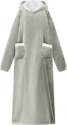 VidaXL Szara bluza-koc Fleece i Flanela. Szare bluzy damskie vidaXL, bez wzorów, bez ramiączek, bez kaptura. Za 184.99 zł.