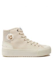 Pepe Jeans Trampki PLS31576 Écru. Trampki i tenisówki damskie Pepe Jeans, bez wzorów, z jeansu, bez zapięcia. Za 219.99 zł.