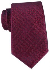 Ciemnoczerwony Krawat z Drobną Fakturą - Alties. Czerwone krawaty i muchy Alties, bez wzorów, z tkaniny, eleganckie. Za 55.00 zł.