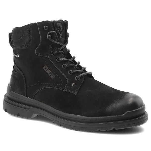 Czarne Botki Big Star Ocieplane Obuwie Męskie. Czarne botki męskie BIG STAR, na zimę, bez wzorów, z materiału, klasyczne, przed kolano, bez obcasa, bez zapięcia. Za 331.99 zł.