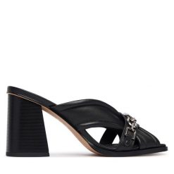 Klapki PINKO. Czarne klapki damskie Pinko, bez wzorów, bez obcasa, bez zapięcia. Za 1,116.99 zł.