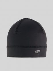 4F Czapka do biegania uniseks - czarna S/M. Czarne czapki męskie 4F, na zimę, bez wzorów. Za 69.99 zł.