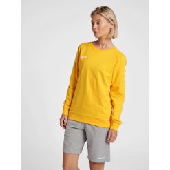 Bluza do piłki ręcznej damska Hummel Go Cotton Sweatshirt Woman. Zielone bluzy damskie Hummel, s, bez wzorów, z bawełny, sportowe, bez ramiączek, bez kaptura. Za 169.95 zł.