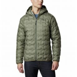 Kurtka Turystyczna Puchowa Męska Columbia Delta Ridge Down Hooded Jacket. Zielone kurtki męskie Columbia, m, bez wzorów, z puchu, sportowe, bez kaptura. Za 770.99 zł.