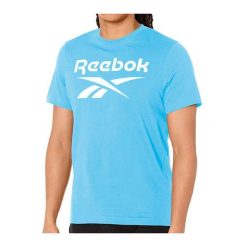 Koszulka Reebok Identity Big Logo Tee. Niebieskie bluzki damskie Reebok, bez wzorów, sportowe, bez kołnierzyka, bez ramiączek. Za 59.99 zł.