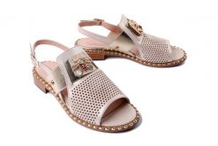 BOCCATO 122.1314 AJ-137 T KREP beżowy, sandały damskie. Brązowe sandały damskie Boccato, bez wzorów, bez obcasa, bez zapięcia. Za 354.90 zł.