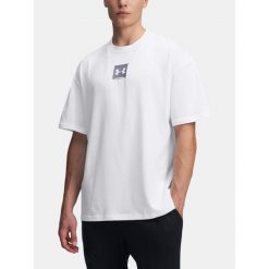 T-Shirt Męski Sportowy Under Armour Hw Os Sm Box. Białe koszulki sportowe męskie Under Armour, m, bez wzorów, bez ramiączek, na fitness i siłownię. W wyprzedaży za 76.11 zł.