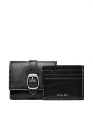 Calvin Klein Portfel Buckle 2 In 1 Wallet LV04F1168G Czarny. Czarne portfele damskie Calvin Klein, ze skóry. Za 369.99 zł.