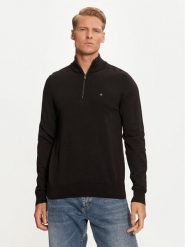 Calvin Klein Sweter K10K113748 Czarny Slim Fit. Czarne swetry męskie Calvin Klein, m, bez wzorów, z bawełny, bez kołnierzyka, bez ramiączek. Za 299.99 zł.