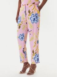 LOLA CASADEMUNT Spodnie materiałowe LS2614023 Różowy Slim Fit. Czerwone spodnie materiałowe damskie LOLA CASADEMUNT, bez wzorów, z materiału. Za 459.99 zł.