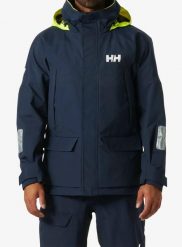 Kurtka przeciwdeszczowa męska Helly Hansen Pier 4.0 Jacket. Niebieskie kurtki męskie Helly Hansen, l, bez wzorów, z materiału, bez kaptura. Za 1,185.50 zł.