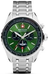 Zegarek Swiss Military Hanowa Męski zielona tarcza 44 mm (SMWGI0000307). Zielone zegarki męskie Swiss Military Hanowa, bez wzorów. Za 1,226.99 zł.