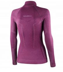 LS1609W Bluza damska z kr�tkim ekspresem EXTREME MERINO fuksjowy S. Bluzy damskie Brubeck, s, bez wzorów, bez ramiączek, bez kaptura. Za 485.99 zł.