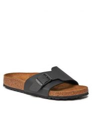 Birkenstock Klapki Catalina 1026473 Czarny. Czarne klapki damskie Birkenstock, bez wzorów, ze skóry, bez obcasa, bez zapięcia. Za 379.00 zł.