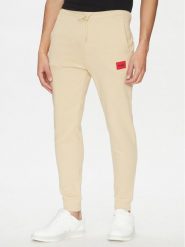 HUGO Spodnie dresowe Doak212 50447963 Beżowy Regular Fit. Brązowe spodnie sportowe męskie Hugo, m, bez wzorów, z bawełny. Za 369.99 zł.