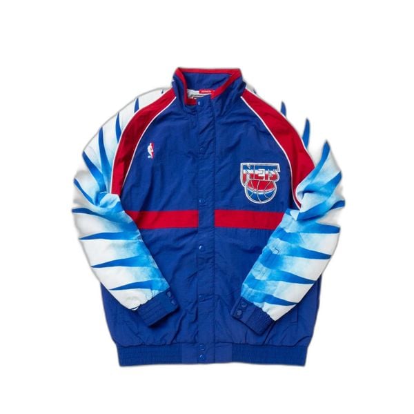 Kurtka New Jersey Nets nba authentic 1993/94. Niebieskie kurtki męskie Mitchell & Ness, bez wzorów, z jersey, sportowe, bez kaptura. Za 584.00 zł.