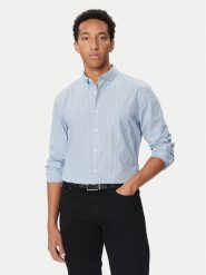 Calvin Klein Koszula LV04LH117G Niebieski jasny Slim Fit. Niebieskie koszule męskie Calvin Klein, m, bez wzorów, bez kołnierzyka, bez ramiączek. Za 369.99 zł.