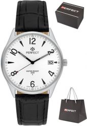 Zegarek Perfect C141T-03 męski klasyczny czytelny z datownikiem . Zegarki męskie Perfect, bez wzorów. Za 164.91 zł.