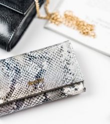 Portfel srebrny croco Rovicky 8810-SNR-3595 SILVER. Szare portfele damskie ROVICKY, ze skóry. Za 111.99 zł.