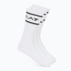 Skarpety EA7 Emporio Armani Train Socks Sponge 3. Białe skarpetki damskie EA7 Emporio Armani, bez wzorów, z bawełny. Za 129.99 zł.