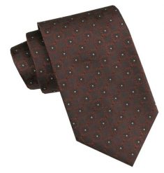 Klasyczny, Męski Krawat - Szeroki - Chattier - Brąz w Geometryczny Wzór. Krawaty i muchy Chattier, bez wzorów, z tkaniny, eleganckie. Za 49.00 zł.