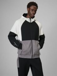 4F Bluza dresowa regular z kapturem męska - multikolor S. Bluzy sportowe męskie 4F, m, bez wzorów, z dresówki, z kapturem. Za 249.99 zł.