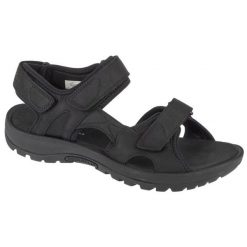 Sandały Merrell Sandspur 2 Convert J002715 czarne. Czarne sandały męskie bez wzorów, z gumy, sportowe, bez zapięcia. W wyprzedaży za 449.89 zł.