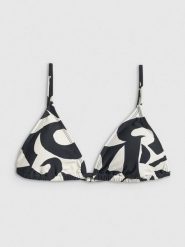 4F Góra od bikini damska - czarno-biała XL. Białe stroje kąpielowe damskie 4F, xl, bez wzorów, z materiału. Za 59.99 zł.