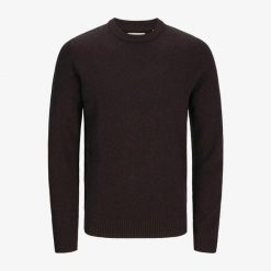 Sweter Jack & Jones Clambswool czekoladowa śliwka. Fioletowe swetry męskie Jack&Jones, m, bez wzorów, bez kołnierzyka, bez ramiączek. Za 296.06 zł.