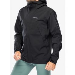 Kurtka przeciwdeszczowa Marmot PreCip Eco Pro Jacket. Czarne kurtki męskie Marmot, xl, bez wzorów, sportowe, bez kaptura. Za 809.90 zł.