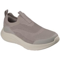 Buty sportowe męskie Skechers Bobs Moda Flex Broad Acre. Szare buty sportowe męskie Skechers, bez wzorów, bez zapięcia, na fitness i siłownię. Za 490.00 zł.