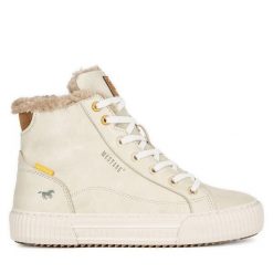 Trzewiki Mustang. Botki damskie Mustang, bez wzorów, bez obcasa, na płaskiej podeszwie, bez zapięcia. Za 251.99 zł.