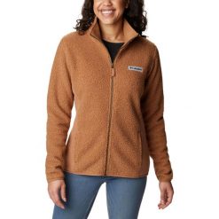 Damski sweter polarowy Columbia Panorama Full Zip. Brązowe swetry nierozpinane damskie Columbia, m, bez wzorów, z polaru, sportowe, bez kołnierzyka, bez ramiączek. W wyprzedaży za 348.00 zł.