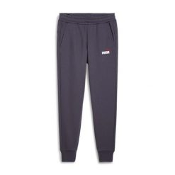 Jogging Puma Essentials+ 2 Col Logo. Szare spodnie sportowe męskie Puma, m, bez wzorów, z dresówki, do biegania. W wyprzedaży za 227.30 zł.