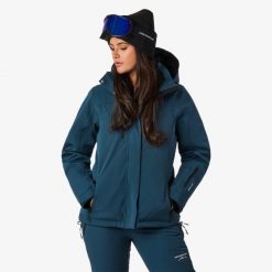 Kurtka narciarska kobieca Swedemount Cervinia Jacket wodoodporna. Czarne kurtki sportowe damskie SWEDEMOUNT, bez wzorów, bez ramiączek, bez kaptura, narciarskie. Za 447.00 zł.