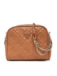 Guess Torebka Adelasia HWQL96 58140 Brązowy. Brązowe listonoszki damskie Guess, z aplikacjami, ze skóry, bez dodatków. Za 419.99 zł.