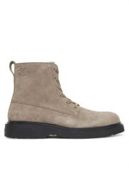 Calvin Klein Trzewiki Combat Ess Lace Up Zip Boot Su YM0YM01371 Szary. Szare botki męskie Calvin Klein, bez wzorów, ze skóry, bez obcasa, bez zapięcia. Za 749.99 zł.