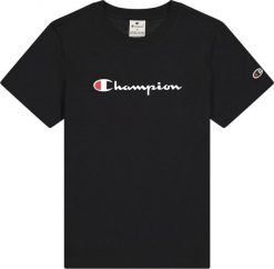 Champion Koszulka damska Champion SS Tee czarna 117534 KK001 M. Czarne bluzki damskie Champion, m, bez wzorów, bez kołnierzyka, bez ramiączek. Za 113.48 zł.