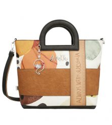 Pomarańczowa Shopperka Anekke Elegancka Torebka Damska. Brązowe shopperki damskie Anekke, z aplikacjami, na ramię, z tłoczeniem, bez dodatków. Za 419.00 zł.