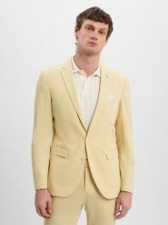 Finshley & Harding London marynarka garniturowa - Brixdon Mężczyźni Slim Fit żółty, 52. Żółte garnitury męskie Finshley & Harding London, m, bez wzorów, eleganckie. Za 799.95 zł.