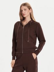 Guess Bluza W5YQ05 KBYE2 Brązowy Regular Fit. Brązowe bluzy damskie Guess, xl, z aplikacjami, z syntetyku, bez ramiączek, bez kaptura. Za 339.99 zł.