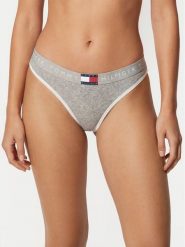 Tommy Hilfiger Stringi UW0UW06581 Szary jasny. Szare majtki damskie Tommy Hilfiger, z bawełny. Za 99.99 zł.